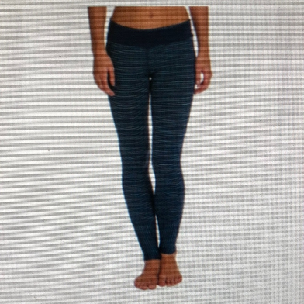Women's Striped Blue Leggings